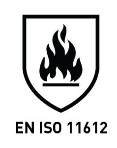 EN ISO 11612 ısı ve alev koruma işareti